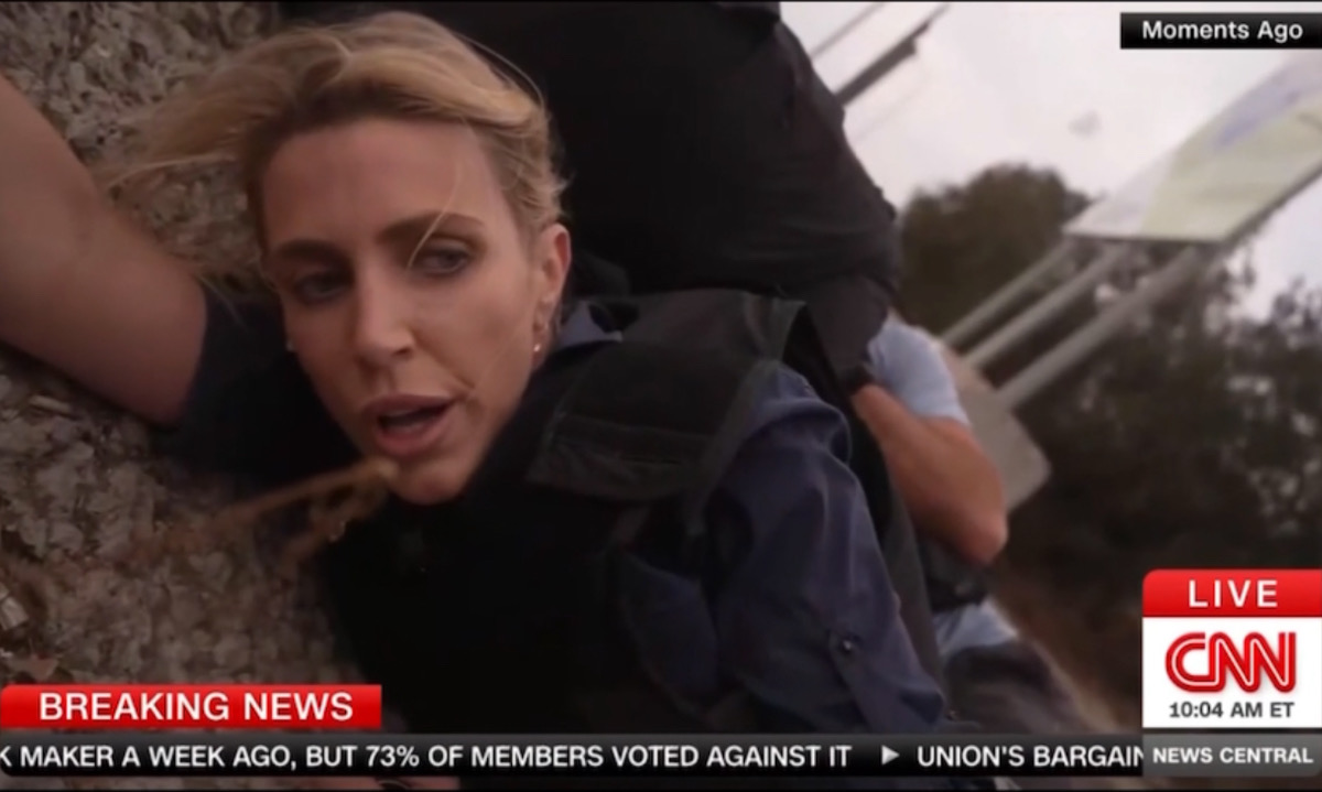 Watch The HeartStopping Moment CNN's Clarissa Ward Dives into Ditch to