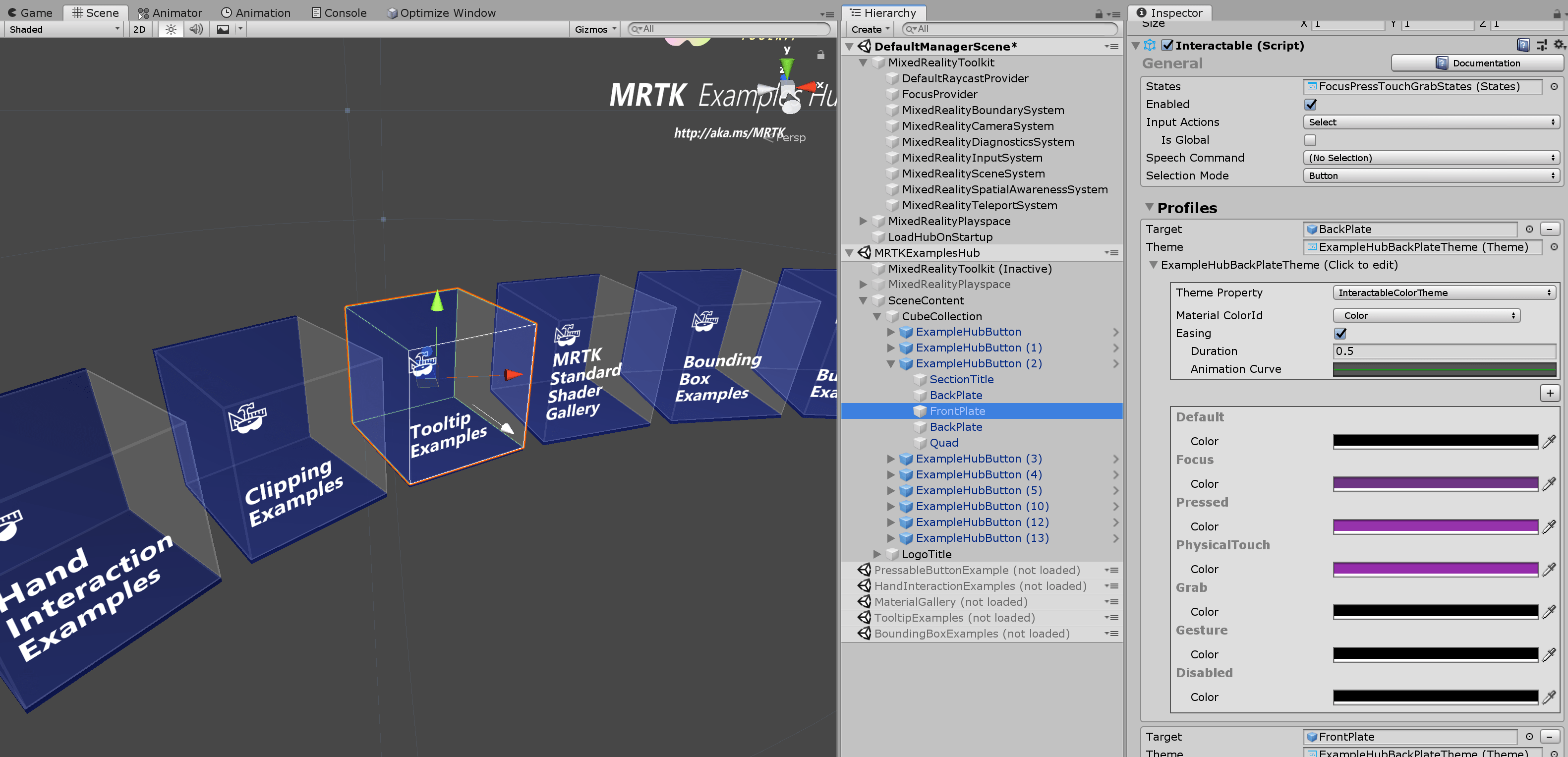 MRTK Examples Hub Mixed Reality Toolkit Documentation