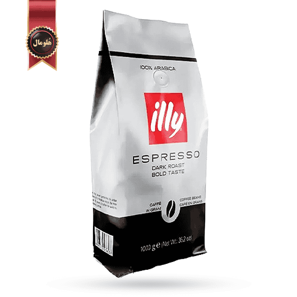 قهوه ایلی illy مدل اسپرسو دارک رست espresso dark roast یک کیلویی هلومال