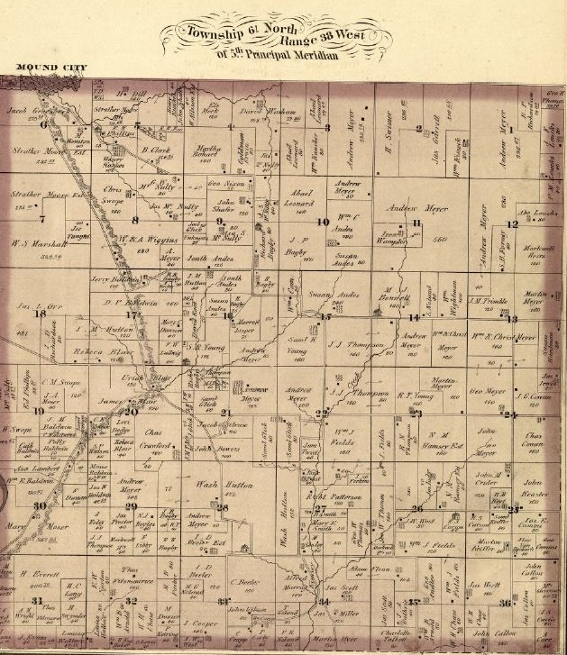 Holt County, Missouri; Historical Atlas Map of Holt County, MO, 1877