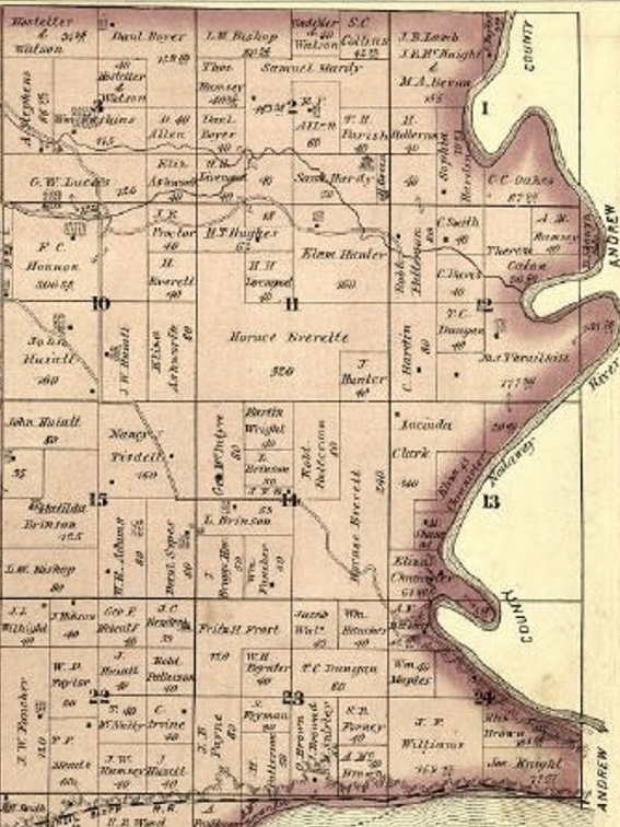 Holt County, Missouri; Historical Atlas Map of Holt County, MO, 1877