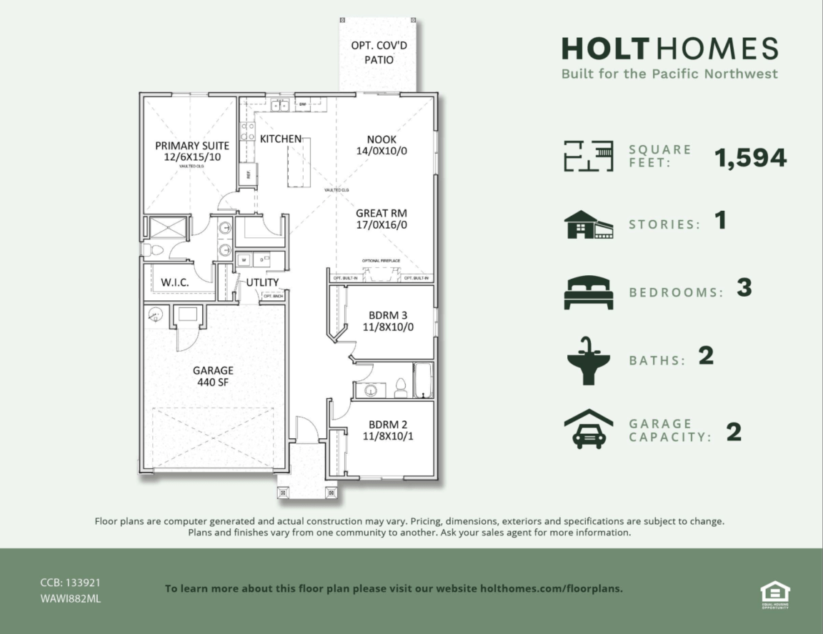 Floor Plans The 1594 Holt Homes