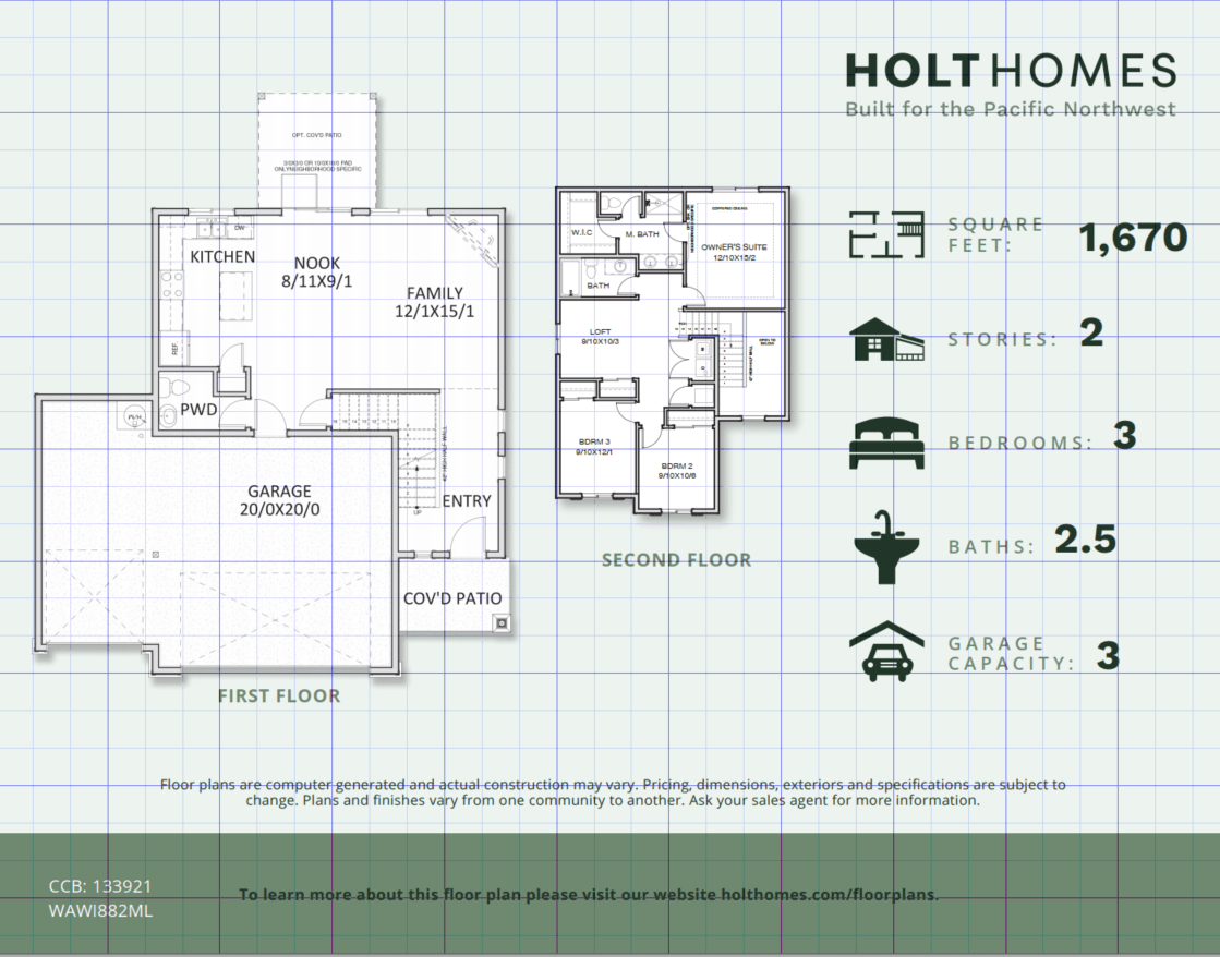 Floor Plans The 1670 Holt Homes