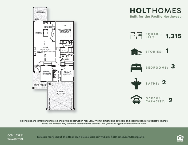 Floor Plans The 1315 Holt Homes