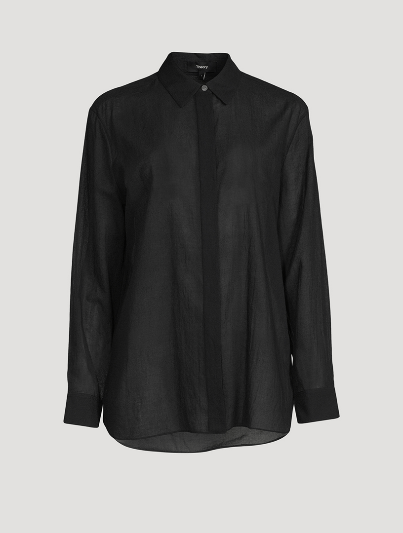 THEORY Classic Organic Cotton Menswear Shirt Holt Renfrew