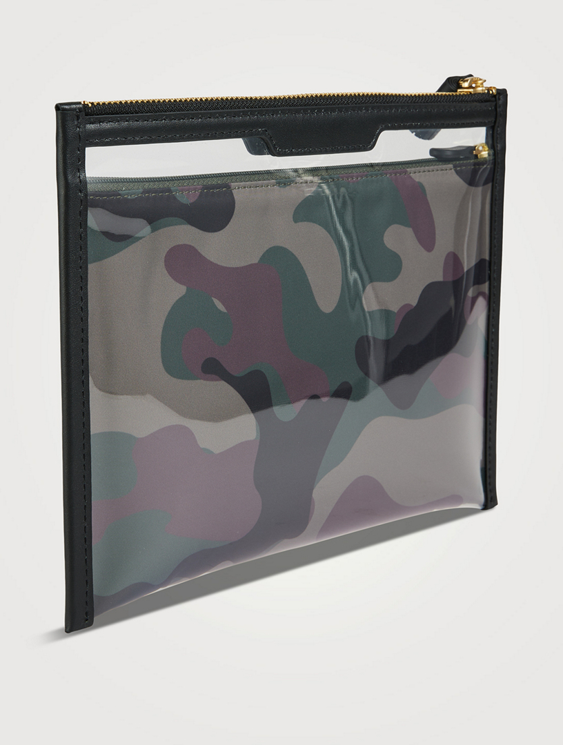 ANYA HINDMARCH Safe Deposit PVC Case In Camo Print Holt Renfrew