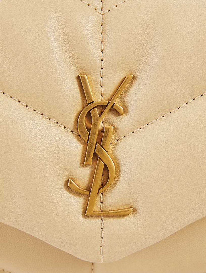 SAINT LAURENT Toy Loulou Puffer YSL Monogram Leather Chain Bag Holt