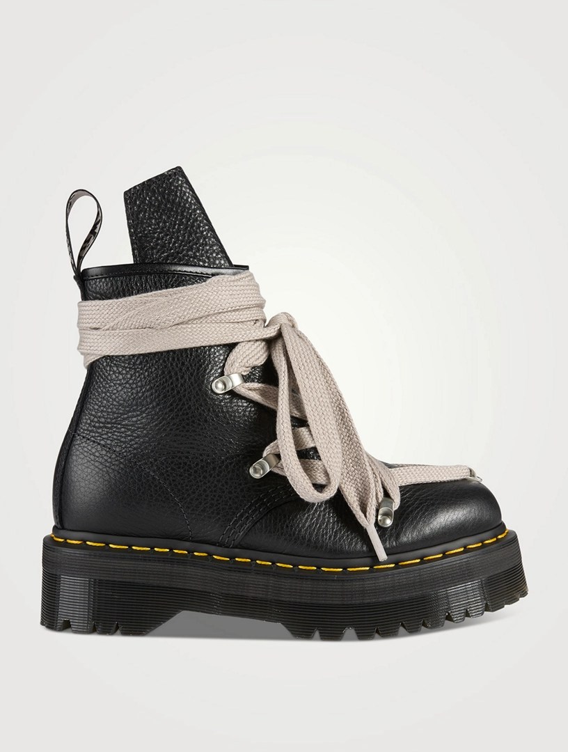 DR. MARTENS Dr. Martens x Rick Owens 1460 Leather Combat Boots Holt