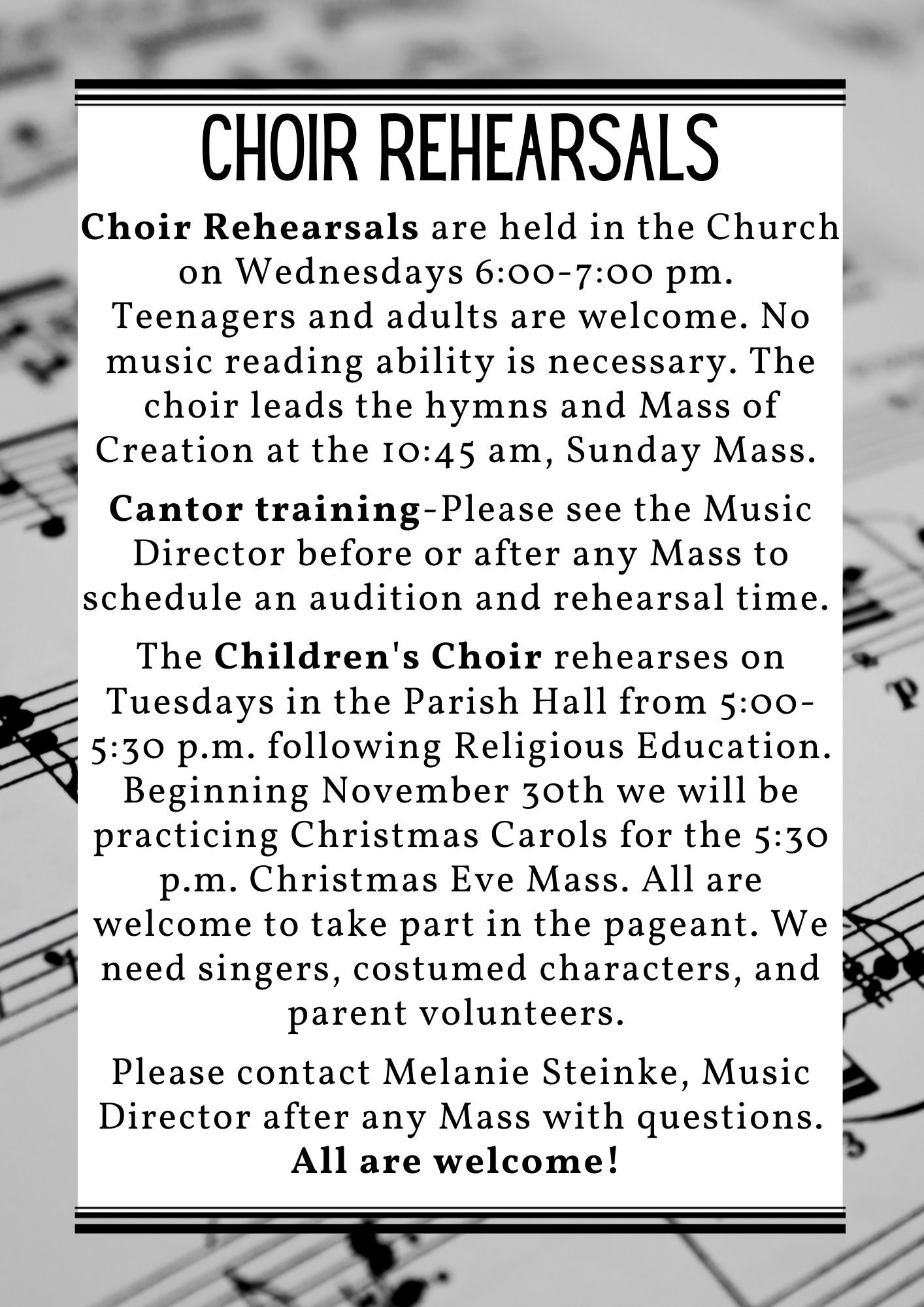 Choir Holy Cross Catholic Church