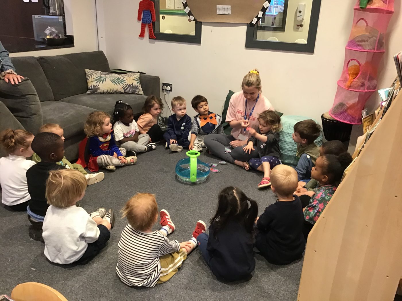Holy Trinity Primary School Creating our fish tank in the Preschool