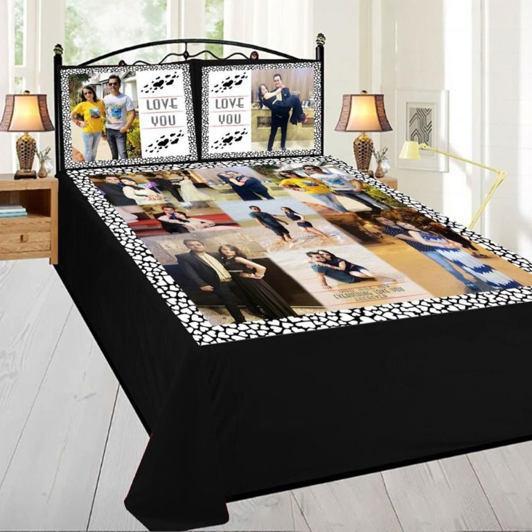 Customized Bedsheet Personalise Bedsheet for anniversary & wedding