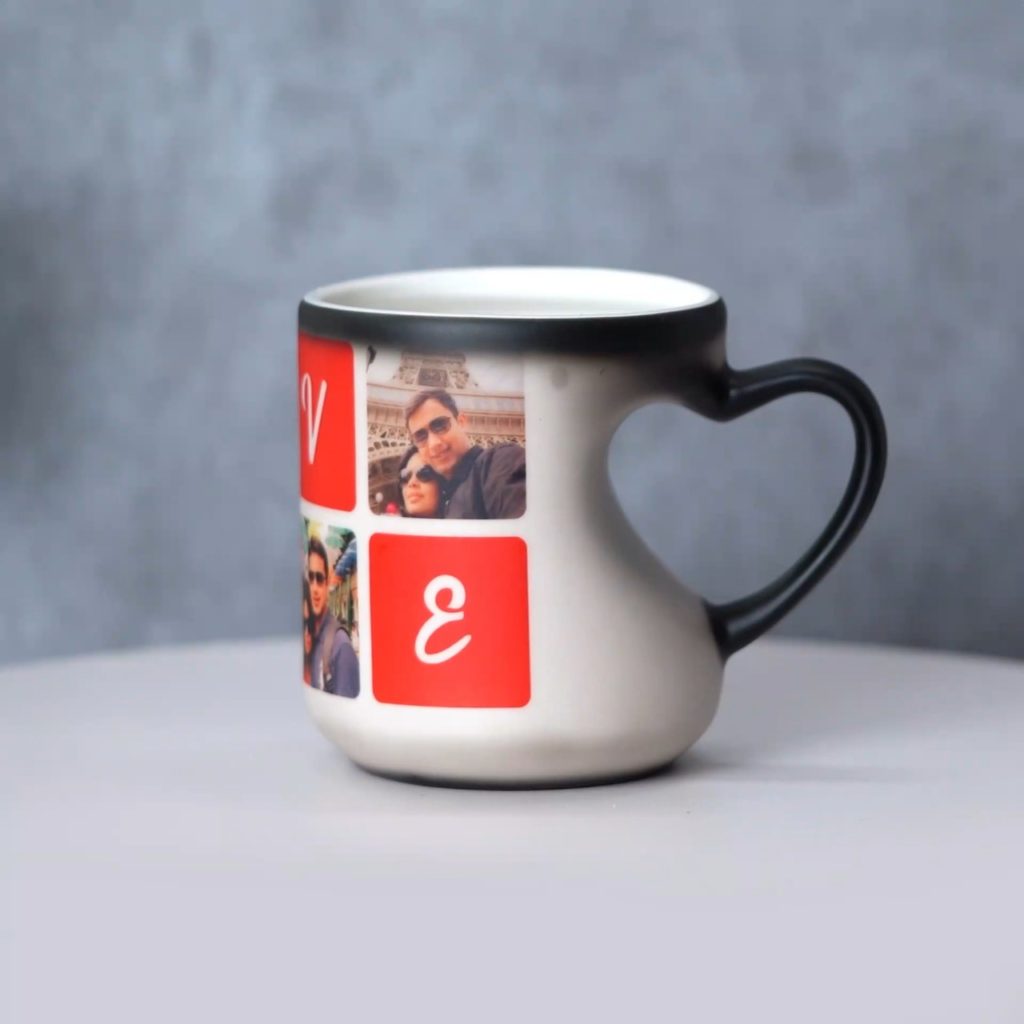 Magic Mug With Heart Handle Customized Coffee Mug HoMafy