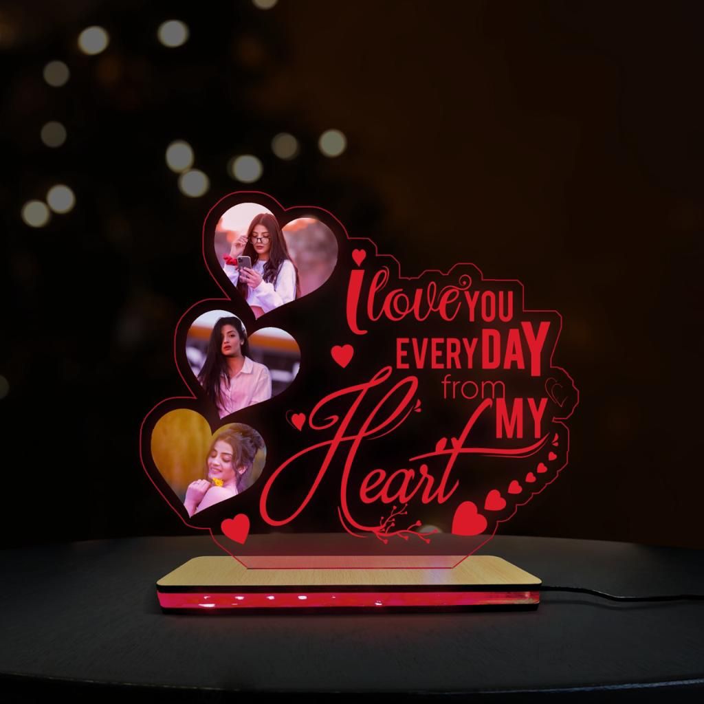 Customized LED Heart Table Top Multi LED Light Table Top Homafy
