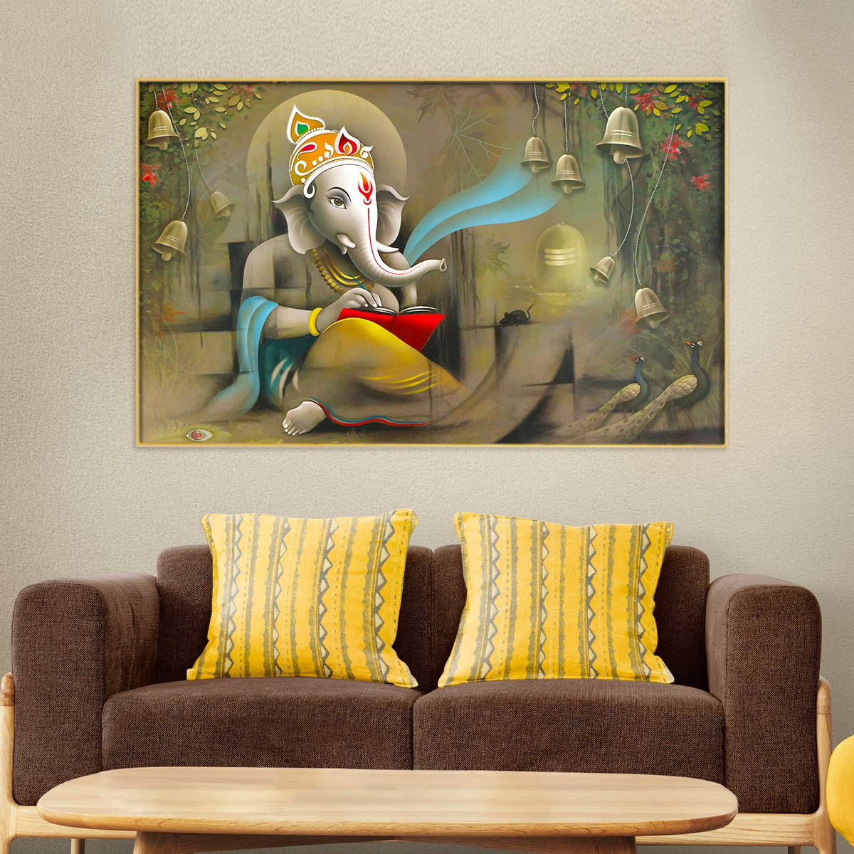 Lord Ganesha Abstract Canvas Painting God Paintings HoMafy