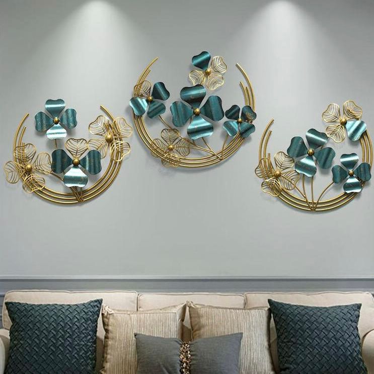 Metal Wall Art Frames Home Decoration Items Luxury Decor Set Of 3 Frames