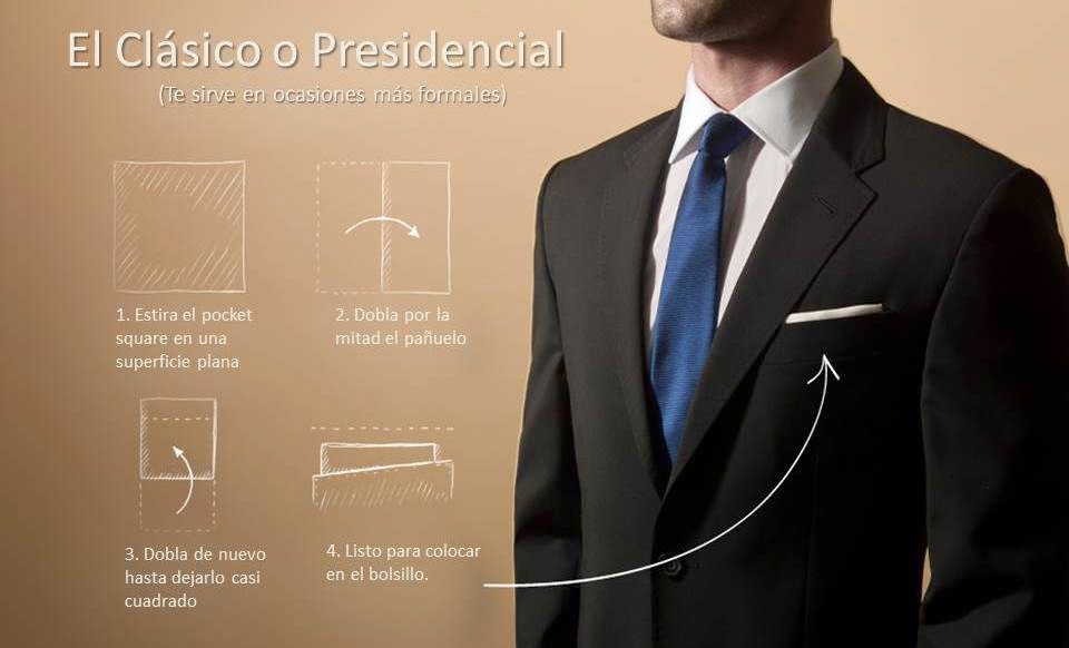 Cómo doblar tu pañuelo de bolsillo