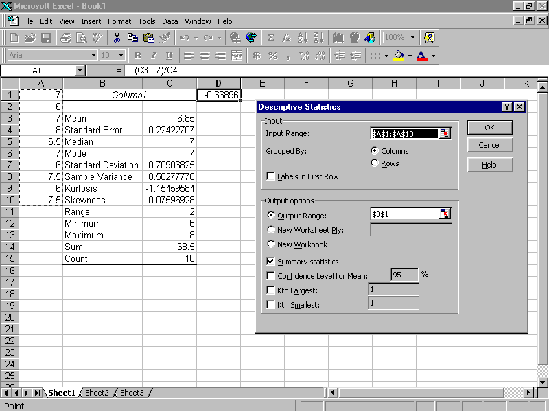 Excel for Business Statistics