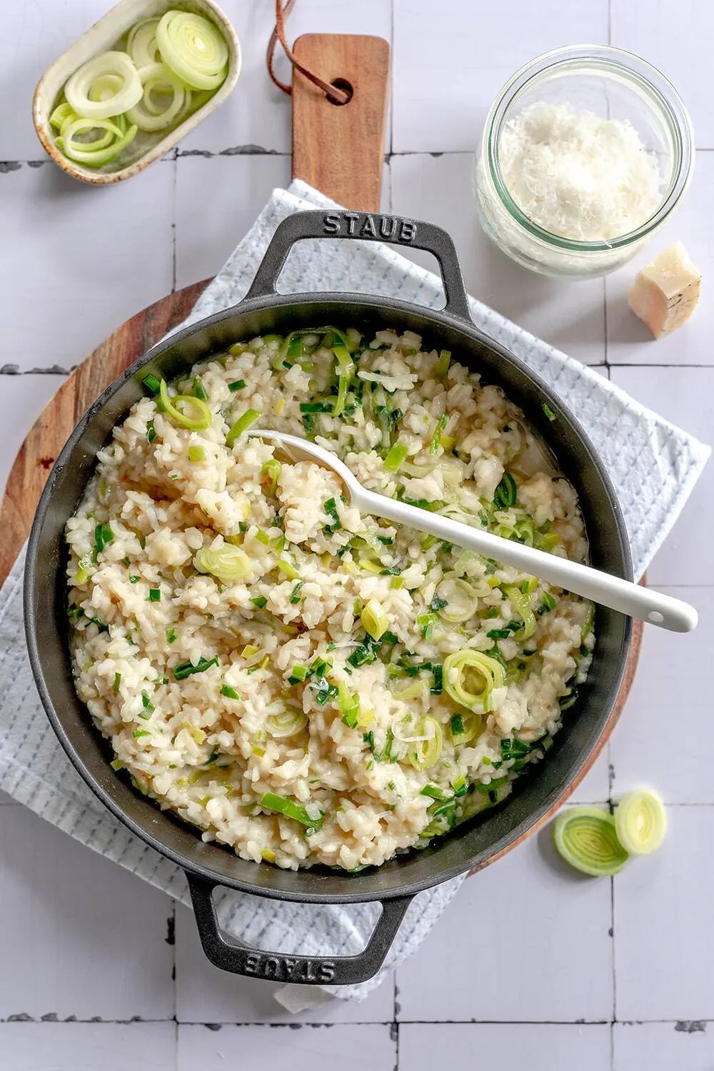 Cremiger LauchRisotto Home and Herbs