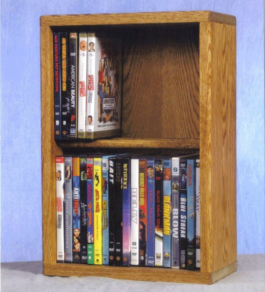 Solid Oak 2 Row Dowel DVD Tower