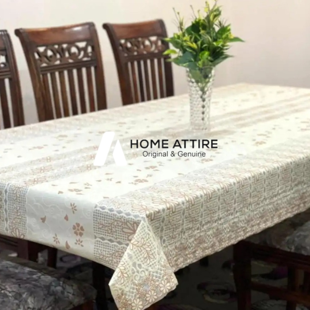 Fancy Dining Table Cover Sheet Plastic for 4 Seater 6 Seater 8 Seater 10 Seater & 12 Seater