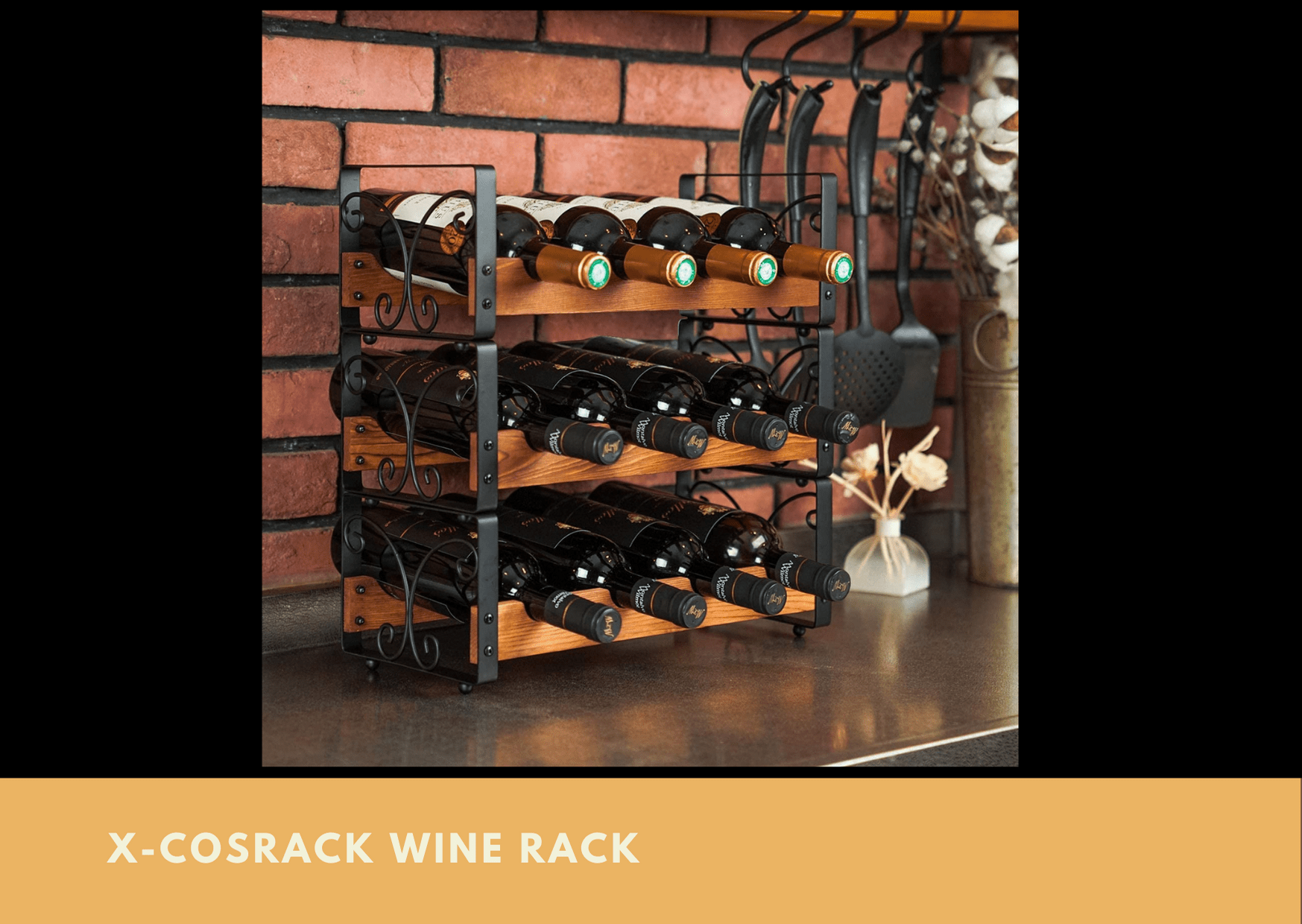 XCosrack Wine Rack Home Bar Kit