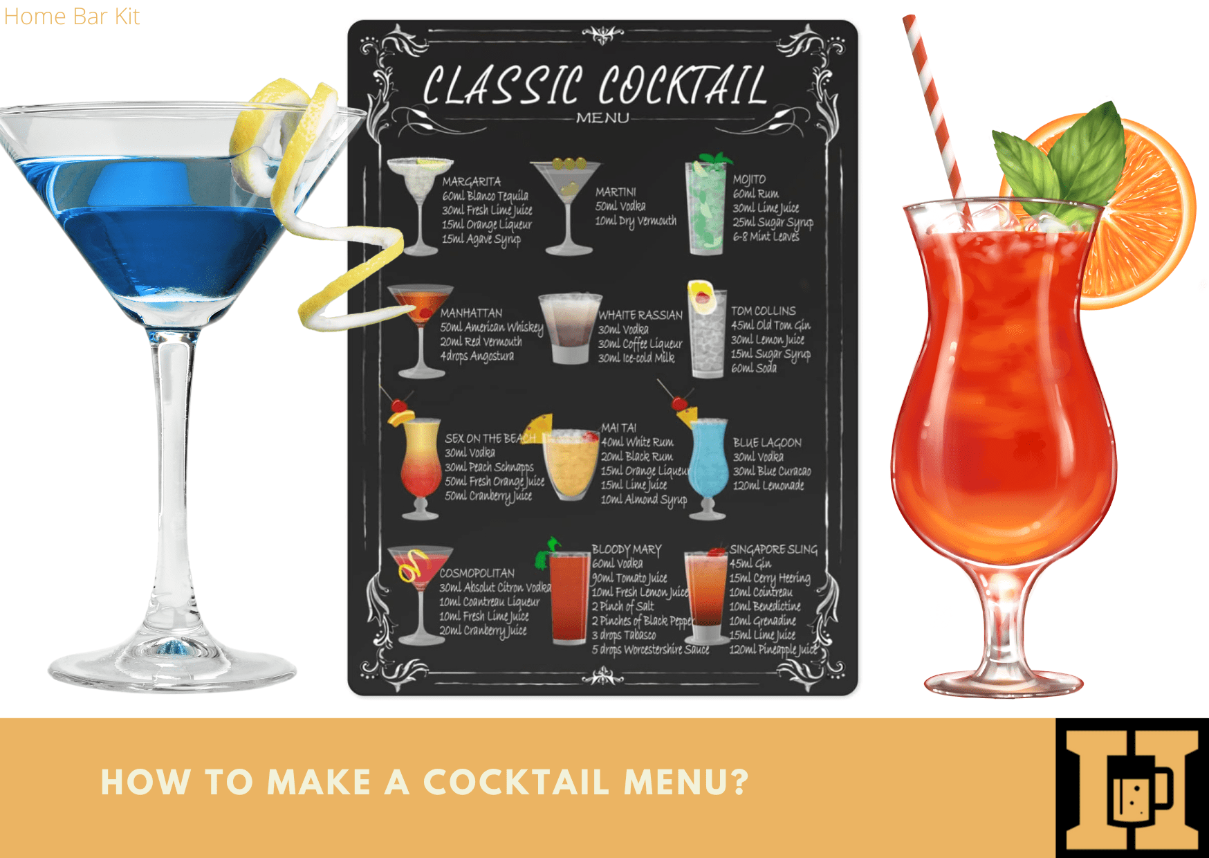 Why Create A Home Bar Cocktail Menu? Home Bar