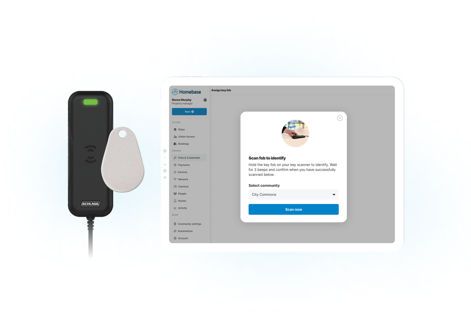 Key Scanner for Cloud Access Control Homebase