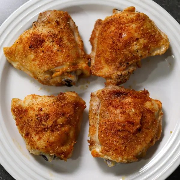 Baked Bonein Chicken Thighs Crispy and Juicy Home Cook Basics