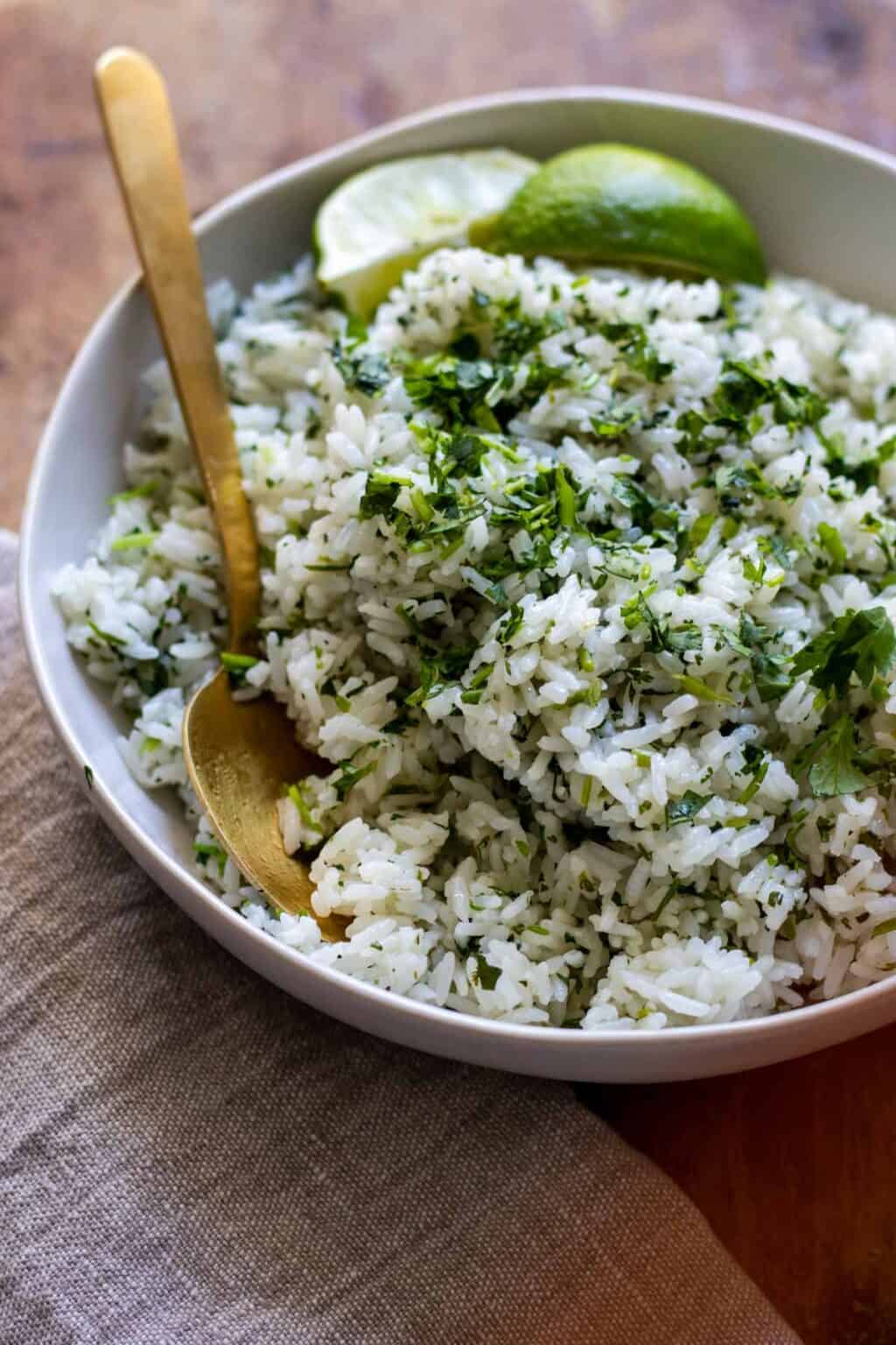 Cilantro Lime Rice in Rice Cooker (or Instant Pot!) HomeCooked Roots