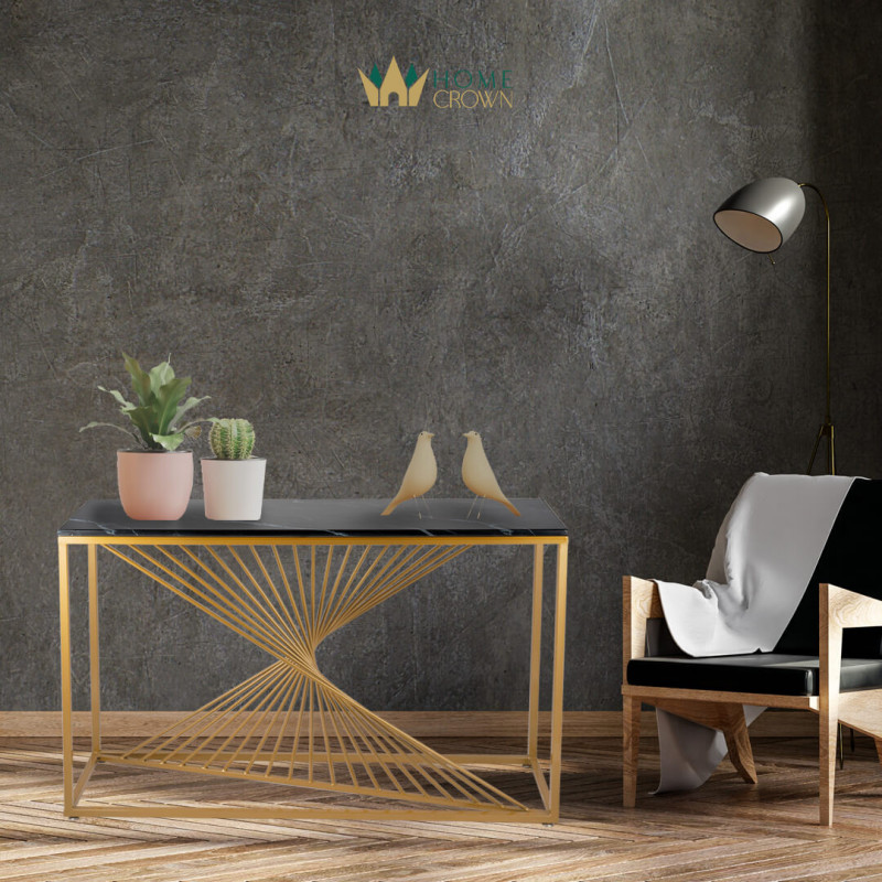 Black Metal Sofa Table Baci Living Room