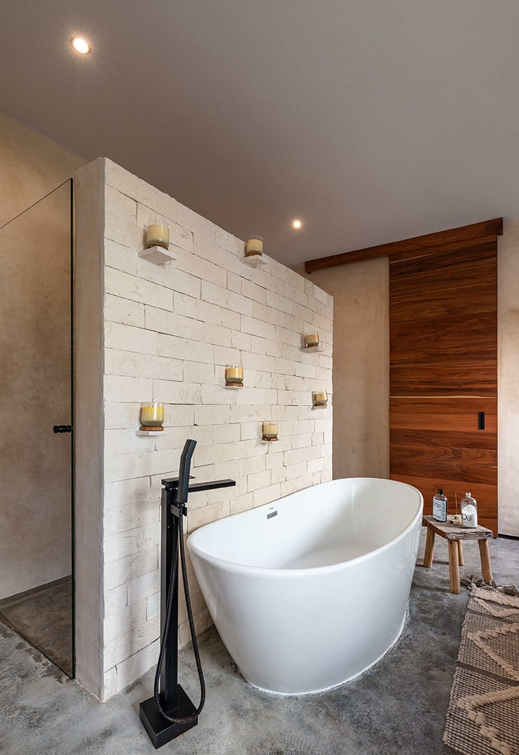 This Rustic House is the Perfect Retreat to Relax in With its Pool, Rock Garden, and Lavish