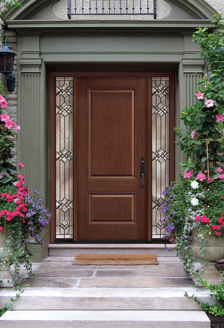 Decorative Glass Exterior Door Inserts Shelly Lighting