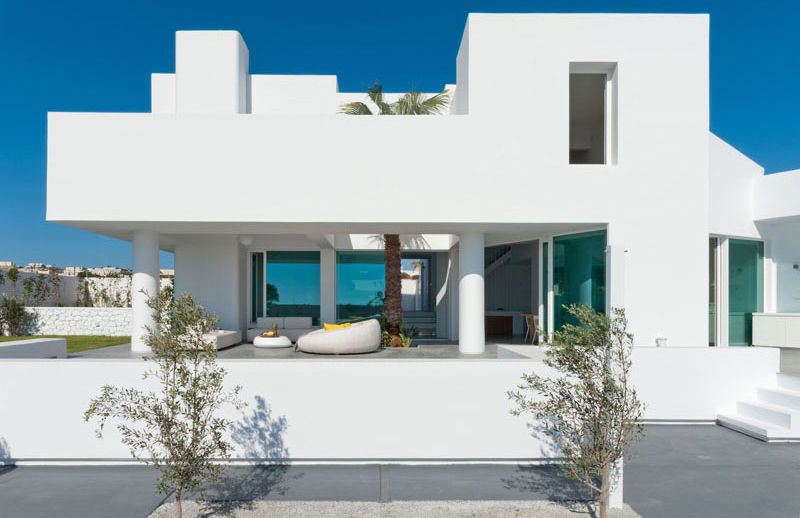 House In Messaria A Stunning White Modern Home in Greece