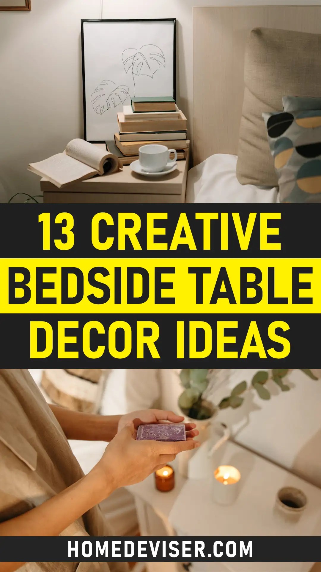 13 Creative Bedside Table Decor Ideas Home Deviser