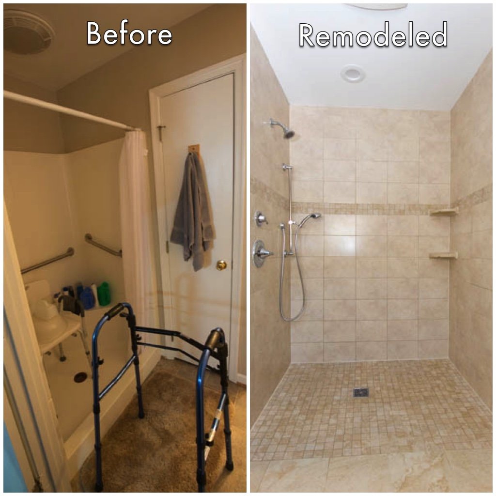 Bathroom Remodel Before & After Custom Home Elements
