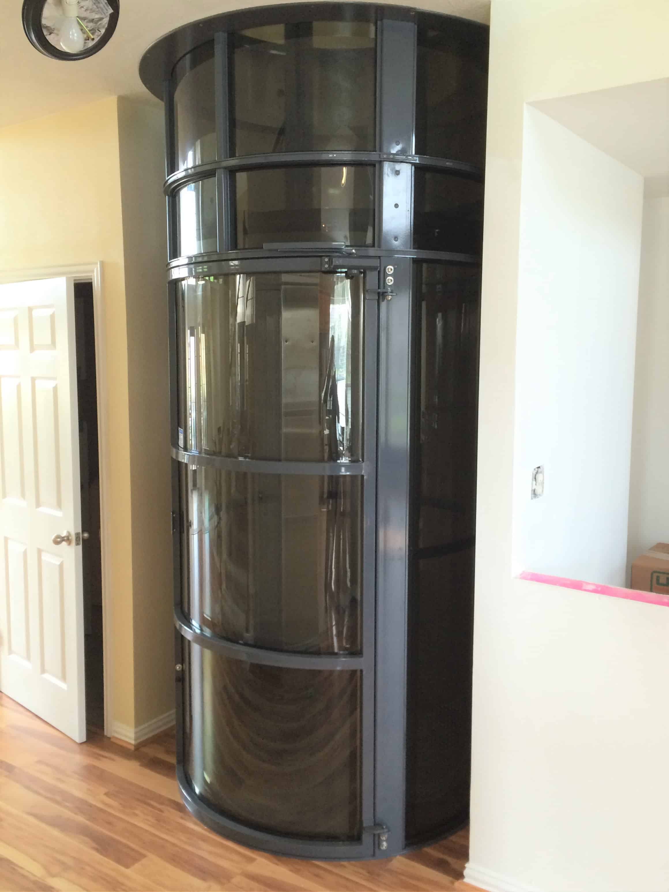 Vacuum Clear Glass Home Elevators 52"