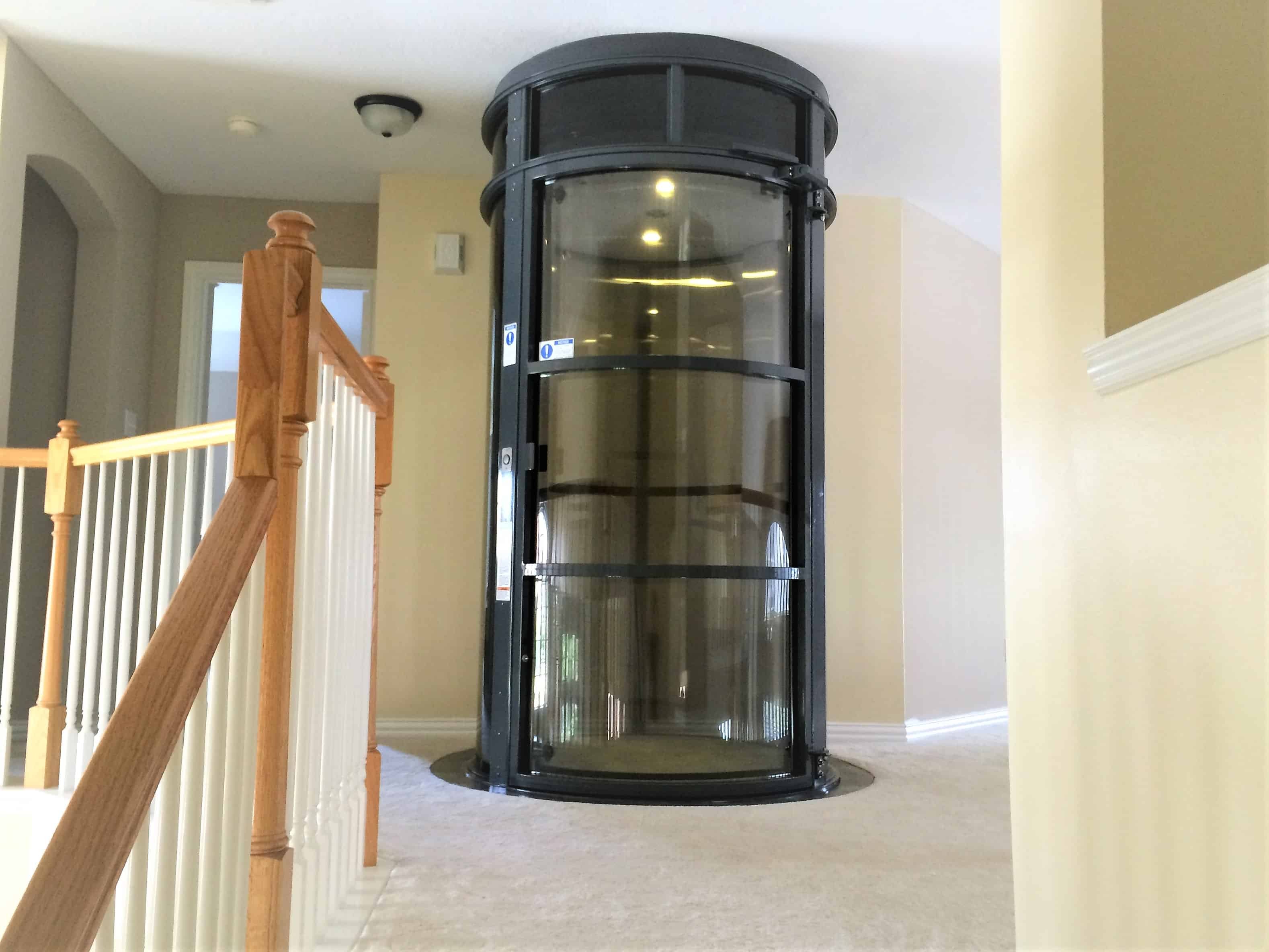 Vacuum Clear Glass Home Elevators 52"