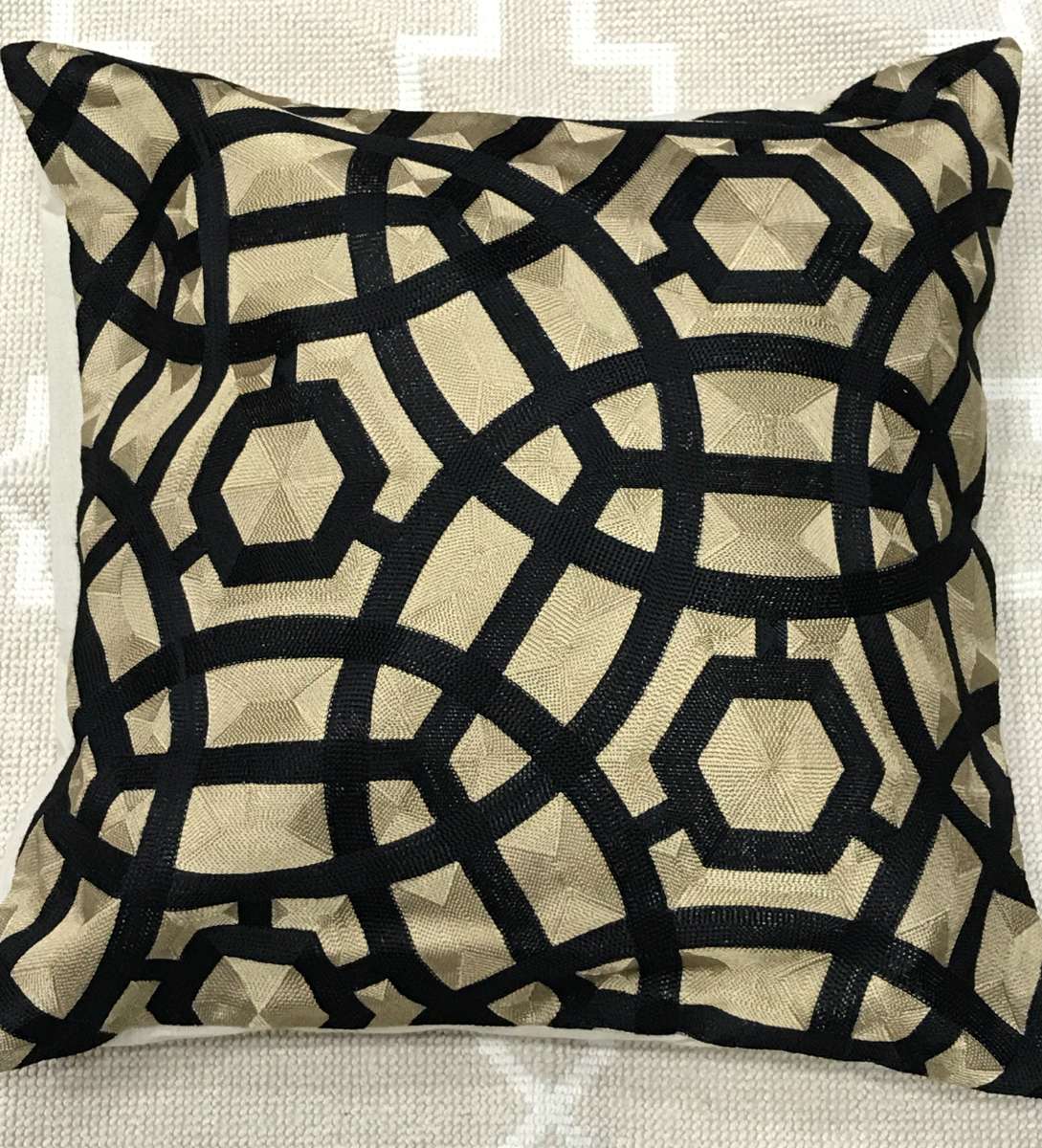 Black and Gold accent cushion cover Home Essentials