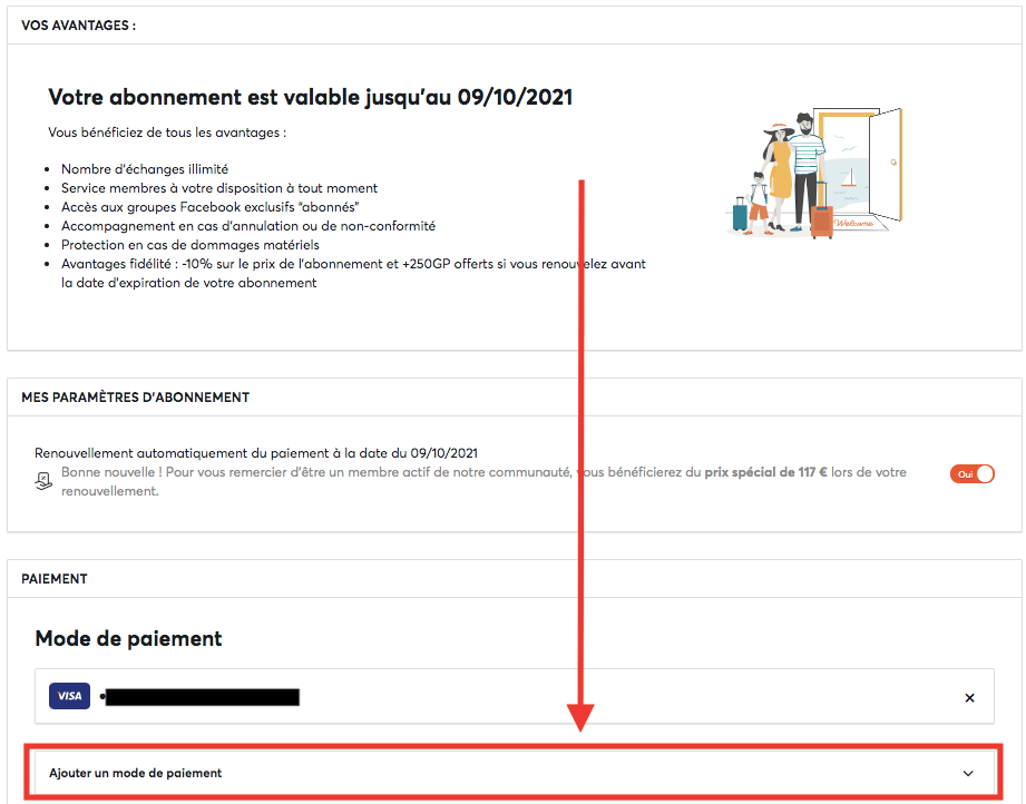 Comment puisje modifier mon moyen de paiement ? homeexchange