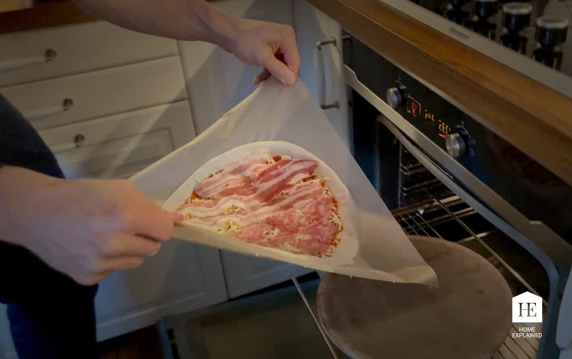 Transfer a Pizza to Stone Without a Peel with This Simple Trick Home