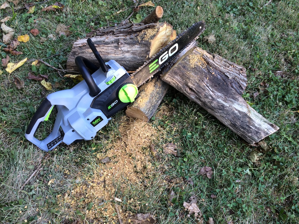 Ego Cordless Chainsaw Be A GasFree Lumberjack with 56v