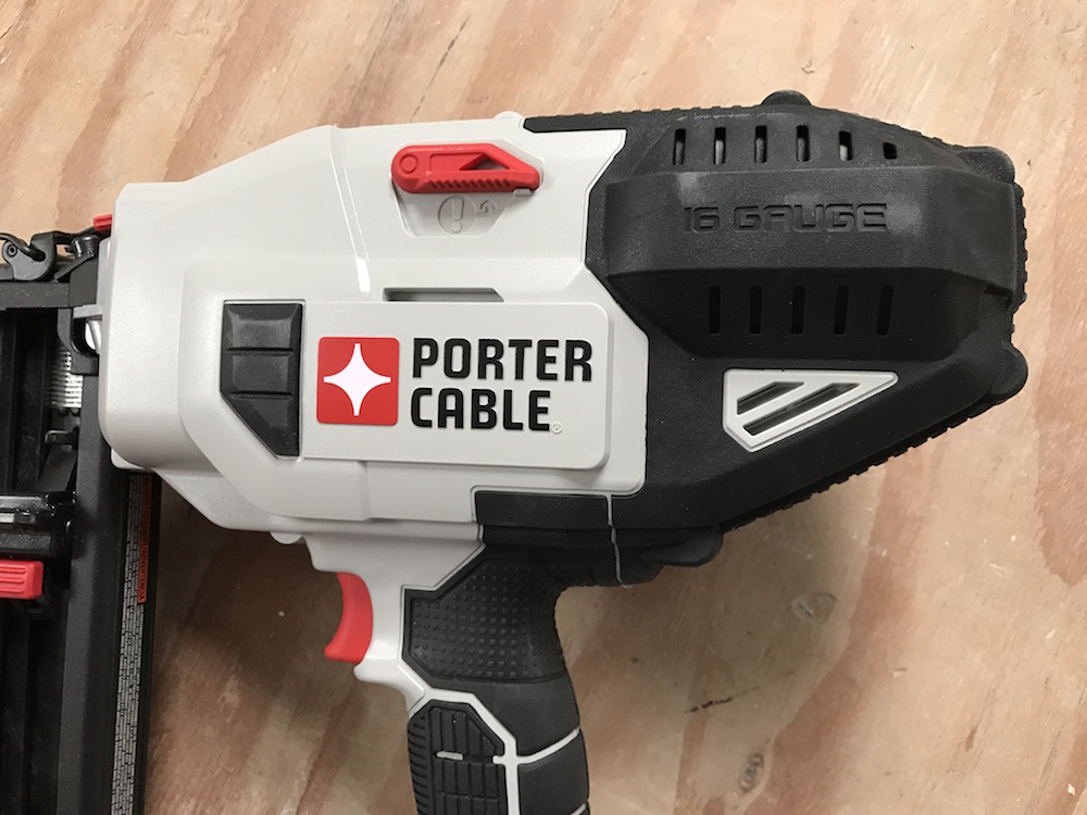 Porter Cable 20V MAX Finish Nailer 16 Gauge Nails, Zero Red