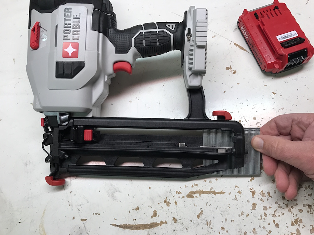 Porter Cable 20V MAX Finish Nailer 16 Gauge Nails, Zero Red