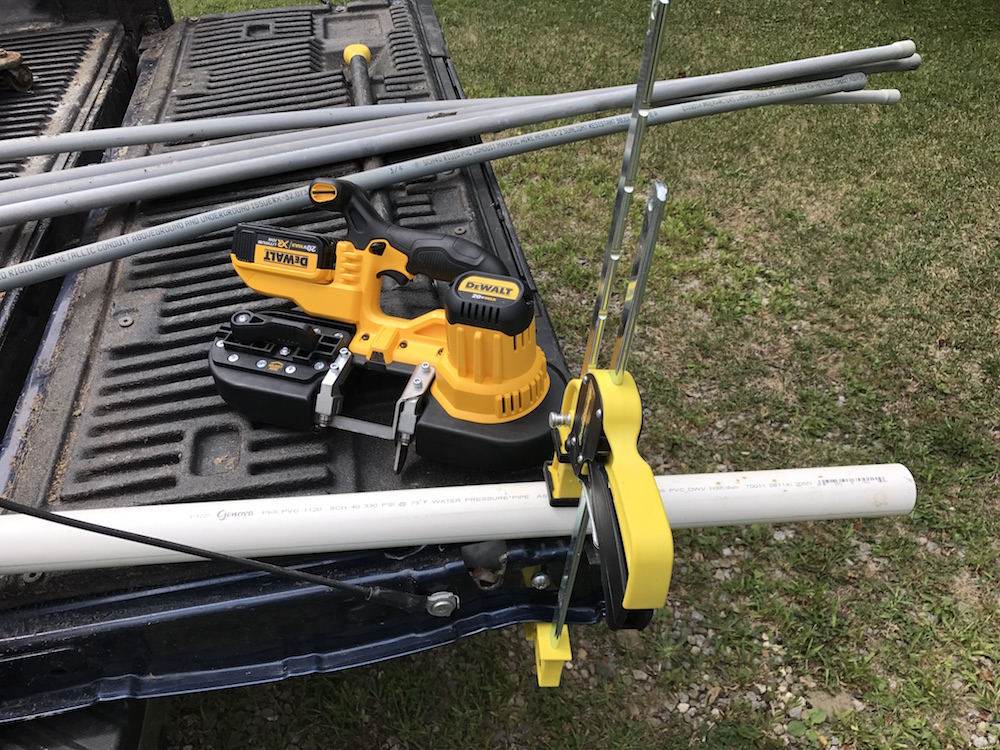 DeWalt Cordless Band Saw DCS371 Cuts PVC, Steel, And The Cord