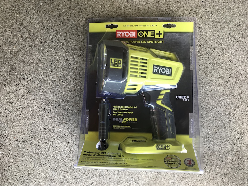 Ryobi P717 Hybrid LED Spotlight Review - A Light That Goes The Distance