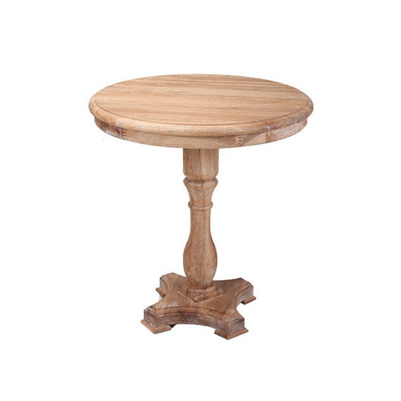 Mirela Oak Timber Round Side Table Homeflex Factory Direct Furniture