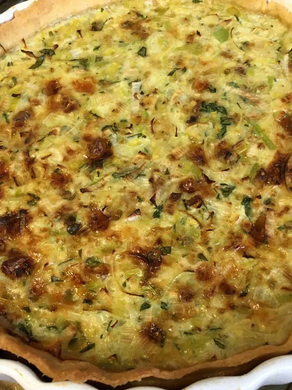 Basil, Leek and Stilton Quiche Homegrown Herb Garden