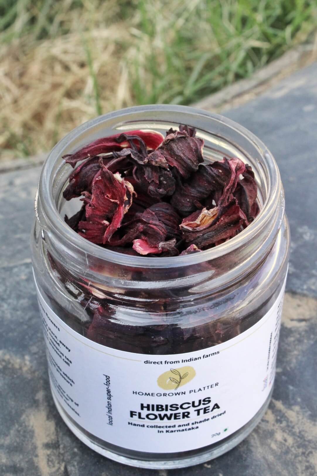 Dried Hibiscus Flowers [Hibiscus Roselle] for Herbal Tea from Karnataka