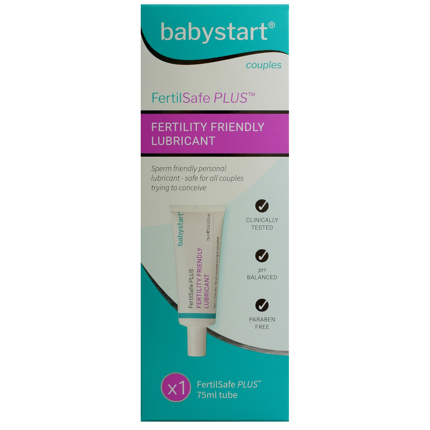 Babystart FertilSafe Plus, Fertility Friendly Lubricant 75ml Tube