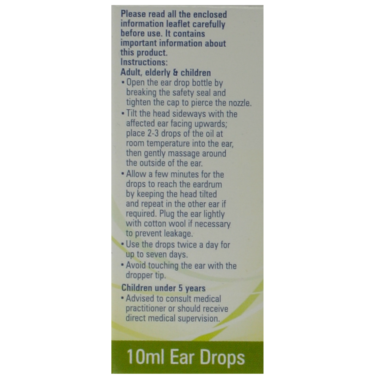 Olive Oil Ear Drops Softens Removes Ear Wax 10ml eBay